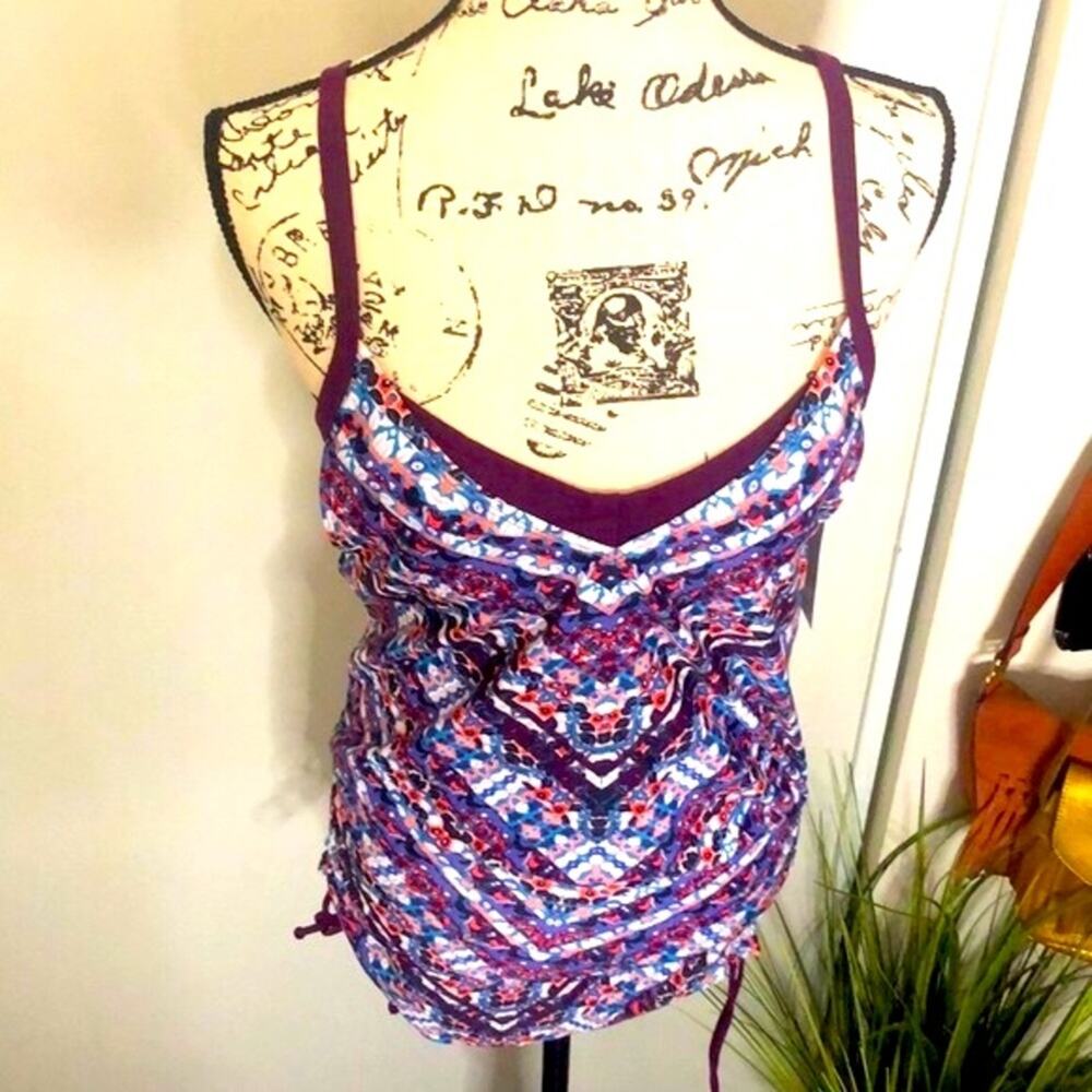 NWT! Athleta Marrakesh Side Scrunch Tankini Size 32 B/C - Picture 4 of 10
